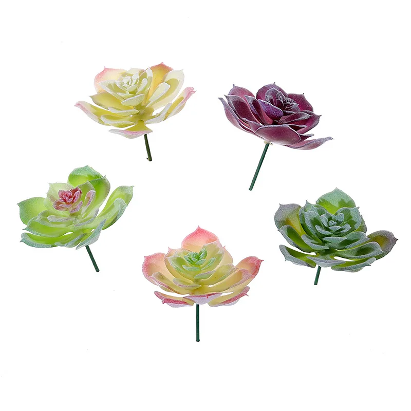 Wusmart-plantas suculentas artificiales pequeñas Shui Lian, accesorios de arreglo floral DIY, Mini cabeza de flor de bonsái de escritorio
