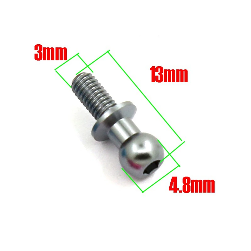 【CYBER MONDAY】20Pcs Metal M3 Hex Ball Head Screws for TT-01 TT-02 D4 D5 1/10 RC Drift Car Spare Parts Universal,1