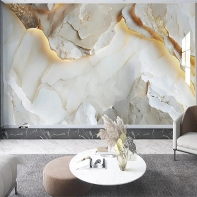 

Modern Abstract Marble Wallpaper for Living Room Entryway Customizable 3D Wall Murals Decorative Wall Coverings for Home Decor