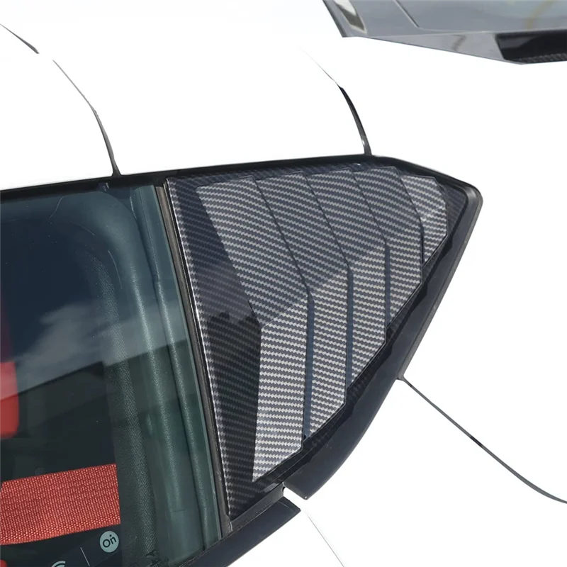 

For Corvette C8 2020-2023 Car Rear Side Window Louvers Air Vent Shades Cover Trim Spare Parts ABS Carbon Fiber