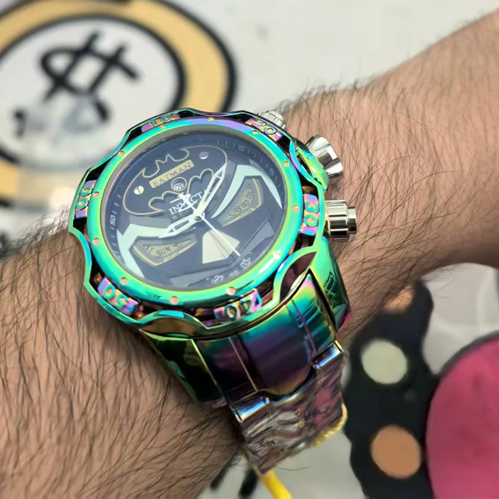 

Good Undefeated Invicto Original Brand Watches For Mens Multifunction Compass Reserve Watch Business Stainless Steel AAA Clocks