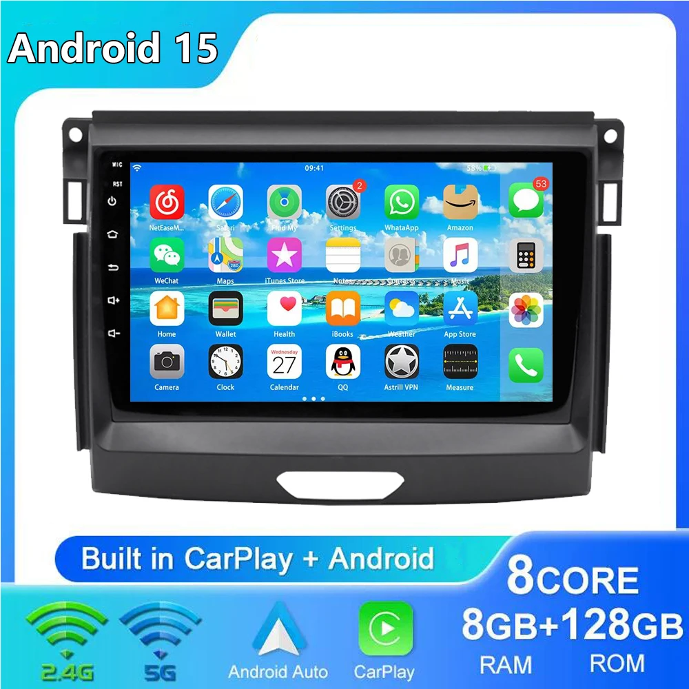 

Android 15 Carplay Auto For Ford Ranger 2015 2016 2017 2018 2019 2020 Car Radio Stereo QLED Screen GPS Multimedia Head unit