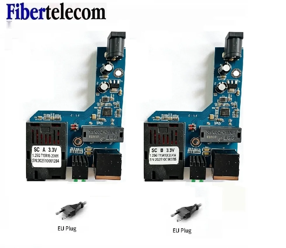 Gigabit Fiber Optical Media Converter HTB-GS-03 1000Mbps Single Fiber SC Port External  Optical fiber transmitter PCBA