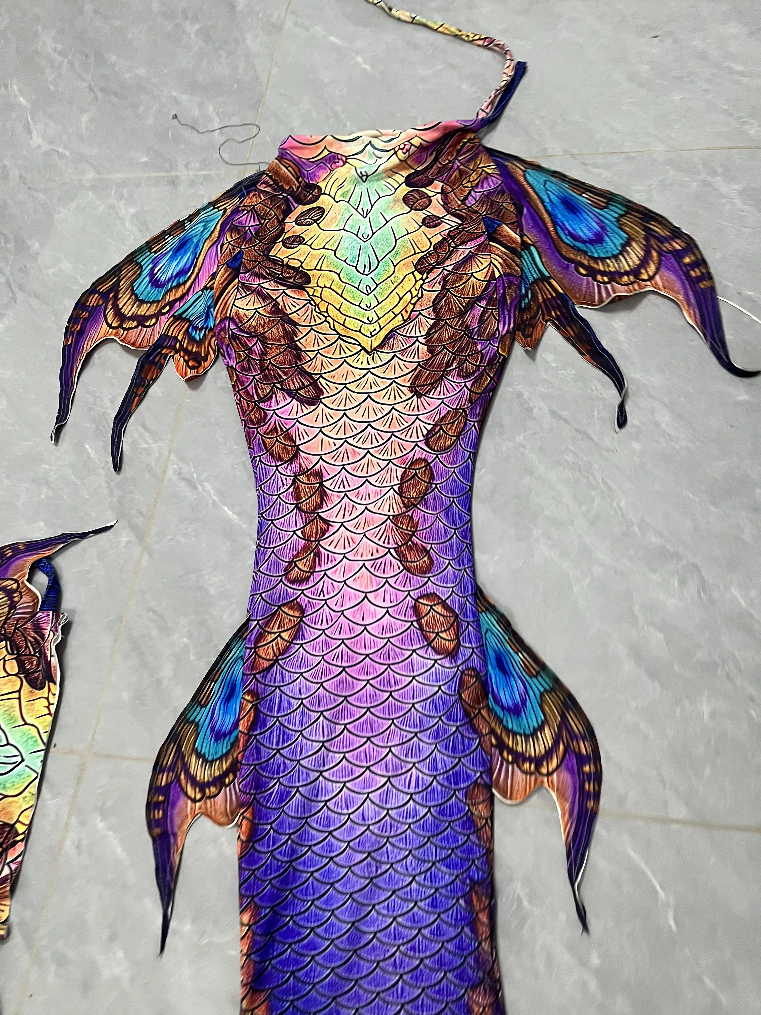 Mermaid Costumes For Aquarium Performances Adult-Sized Costumes With High-Definition Printing And Colorfastness