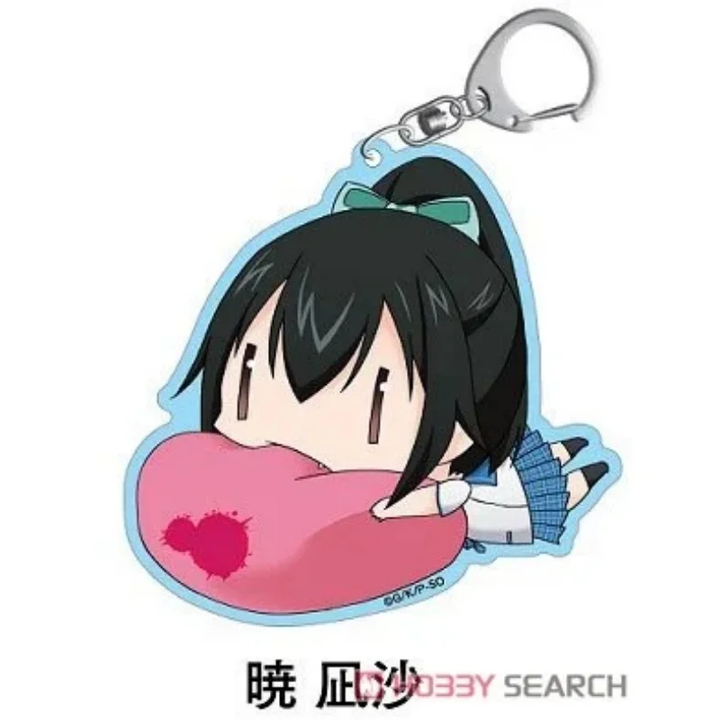 Anime STRIKE0THE BLOOD 6CM Q version Kojou Akatsuki/Motoki Yaze/Natsuki Minamiya Acrylic Keychain Collecting Bag Keychain Gifts