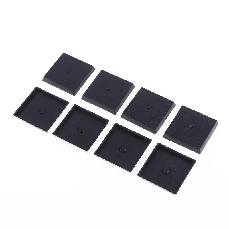 20Pcs 25mm Square Wargame Miniature Base Black Plastic Bottom Model Figure Holder For Tabletop Wargaming Hobby Crafts DIY view 5
