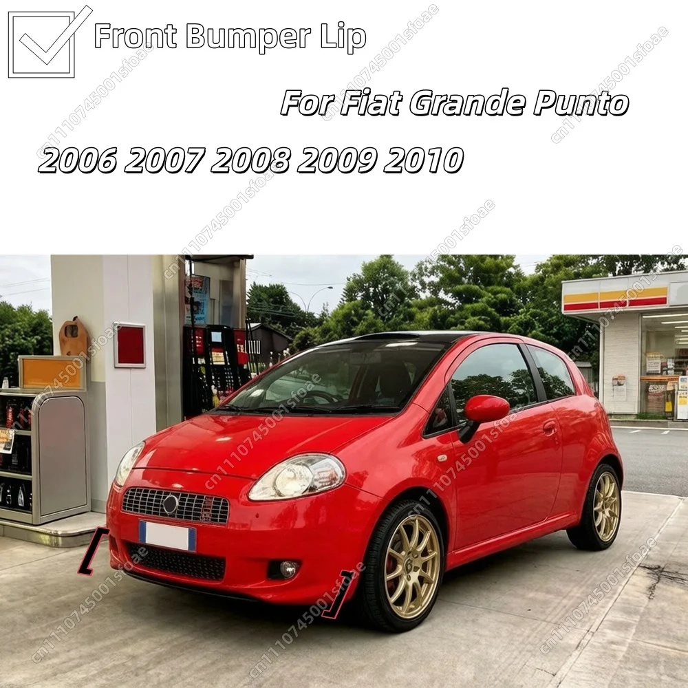 3 Piezas de Labio Delantero Negro para Fiat Grande Punto 2006 2007 2008 2009 2010, Protector de Parachoques Delantero, Cubierta de Labio Delantero, Embellecedor Protector
