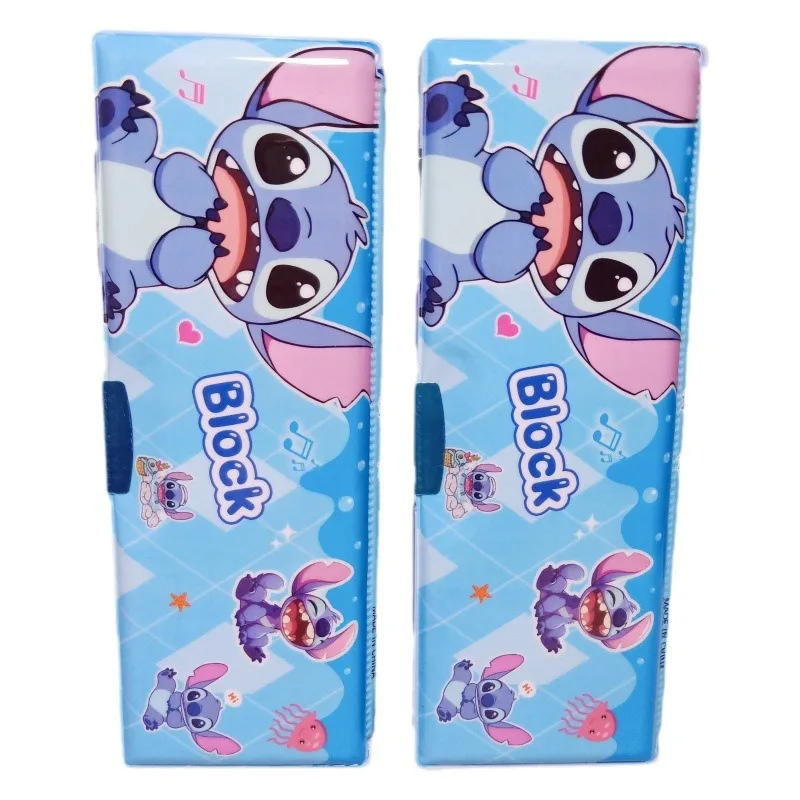 Disney Stitch Pencil Cases Large Capacity Decompression Pencil Bag Anime Pouch Holder Kids Student Stationery School Supplies