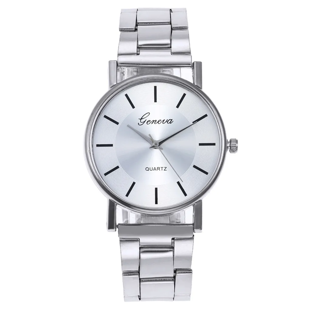 

New Arrival Women's Couple Watch Valentine Gift Watch Trendy Geneva Stainless Steel Band Minimalist Stylish Precise Wristwatch