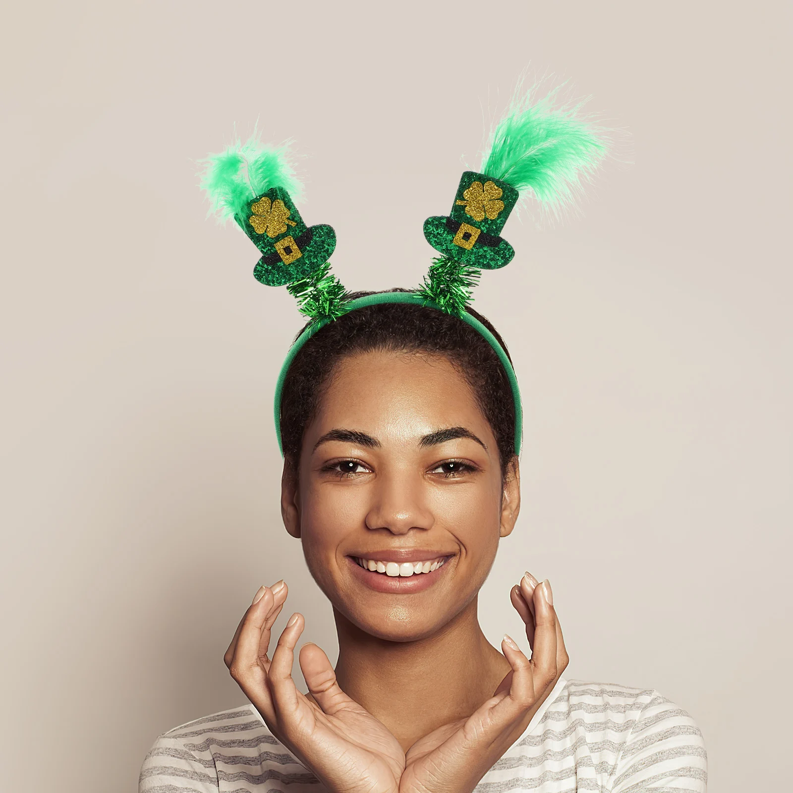 

2Pcs Irish Shamrock Headbands Saint Patrick's Day Party Hair Accessories Green Leaf Festival Decoration Saint Patrick's Headband