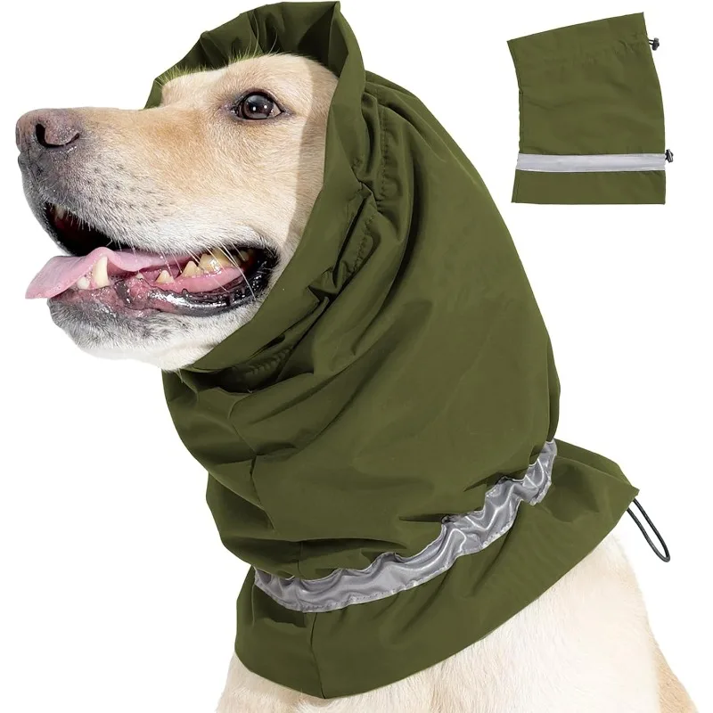 

Adjustable Dog Head Cover Dog Neck Warmer Rainproof Dog No Shake Head Wrap Fireworks Pet Grooming Headband Pet Neck Gaiter