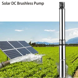 3inch 1200W 1.5HP DCvoltage 72-108V Solar deep well pump with MPPT controller water flow rate 4000-6000L Head lift 100M