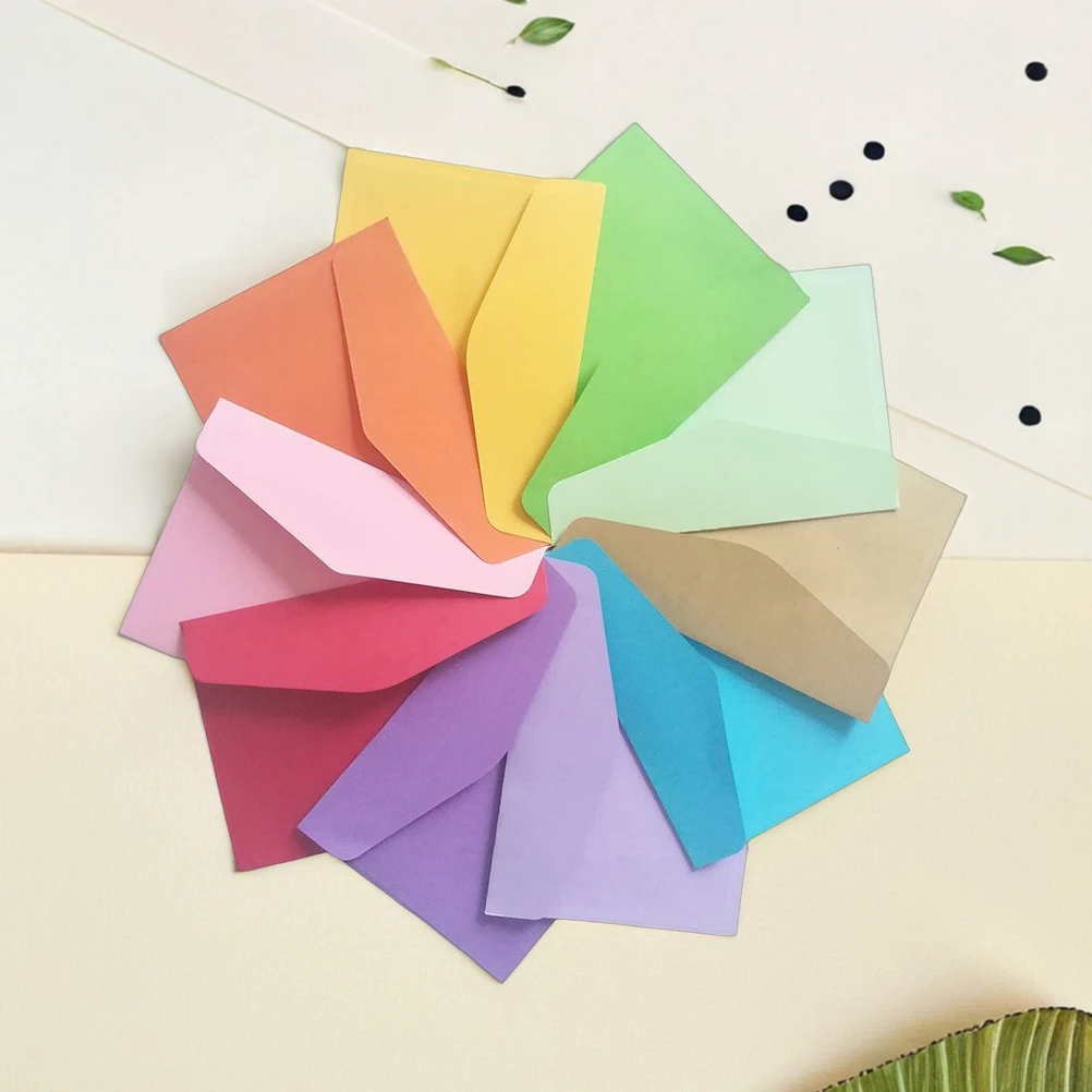 

50 Pcs Western-style Envelope Colorful Envelopes Paper Birthday Double Offset Colored Blank