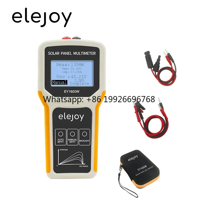 EY1600W LCD  DISPLAY MPPT Solar Panel Multimeter Solar Panel Tester Smart Current Tester Voltage Tester Digital PV Meter