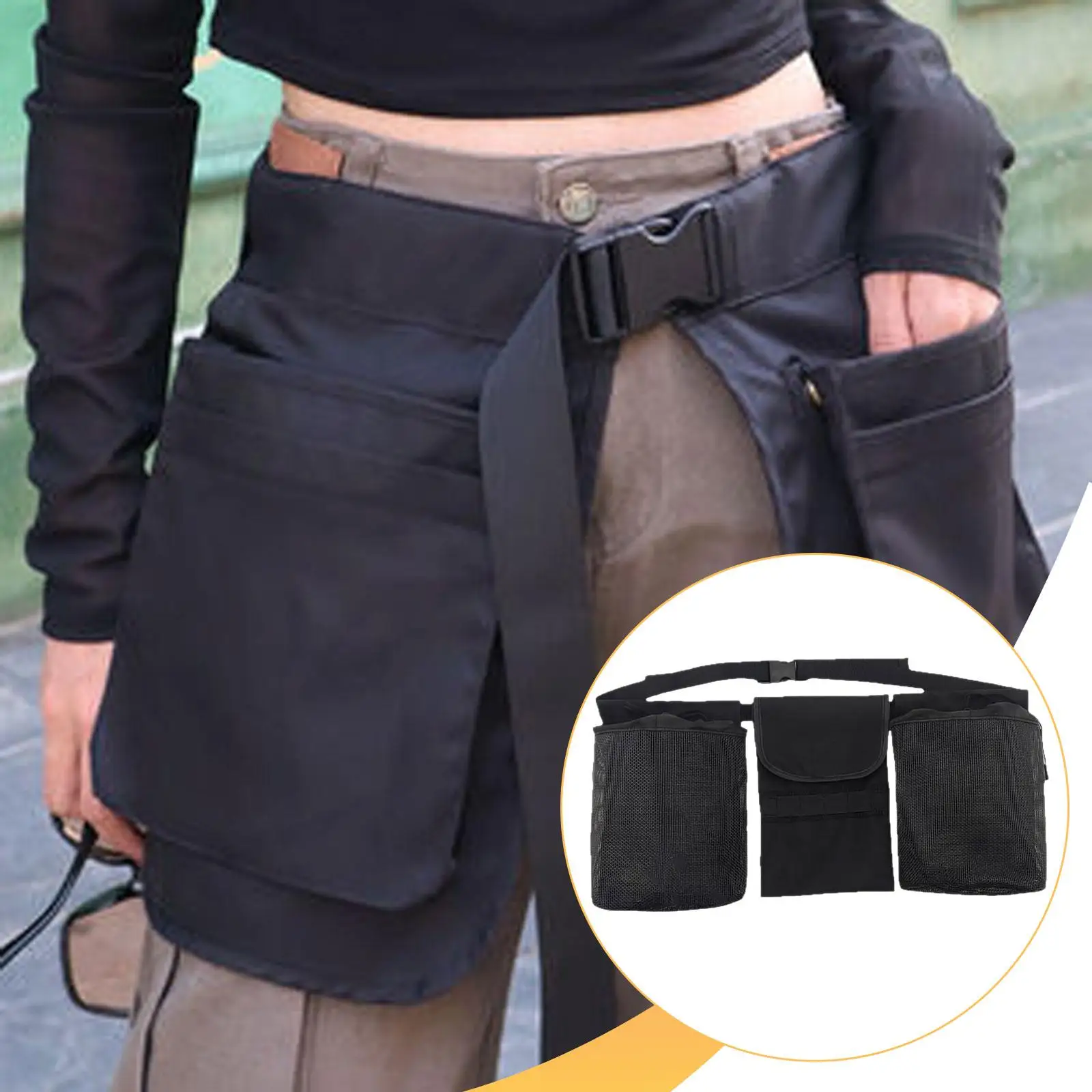 

Rock Collecting Bag with Adjustable Strap Rock Hounding Bag Fanny Pack for Running Hiking Beach Combing Cycling Traveling