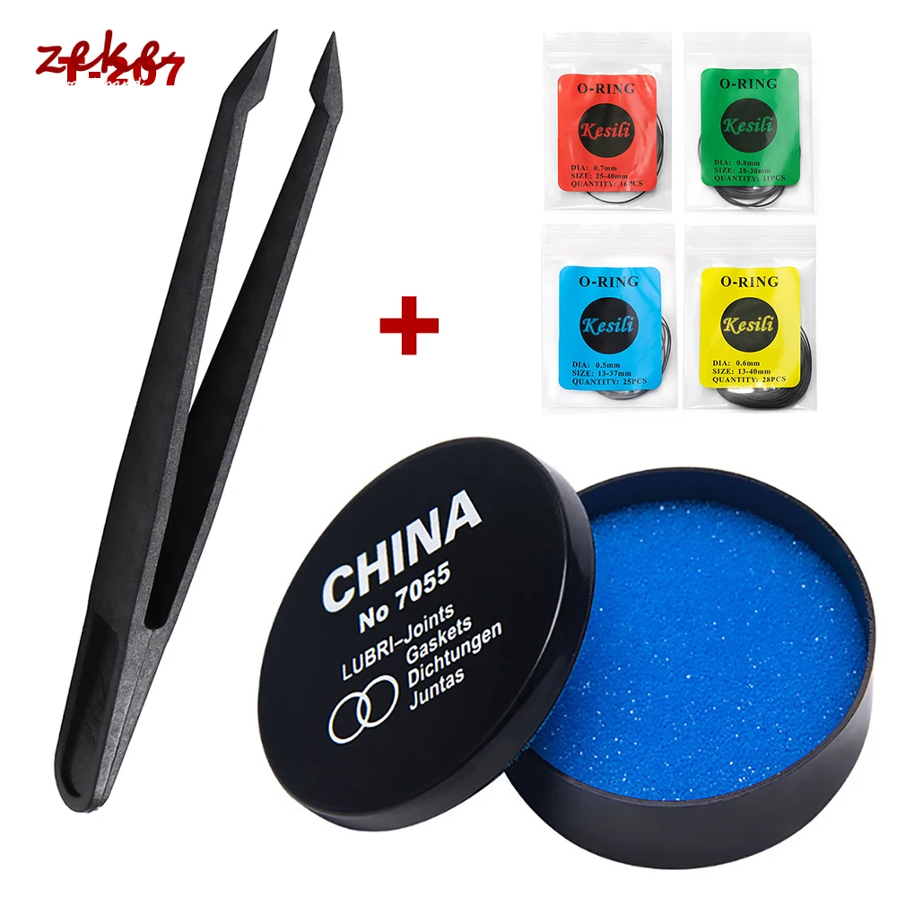 أدوات إصلاح الساعة المهنية ساعة مانع التسرب ساعة ختم حلقة مطاطية مقاوم للماء O-حلقة ساعة أجزاء مجموعة أدوات ساعة الملحقات #2