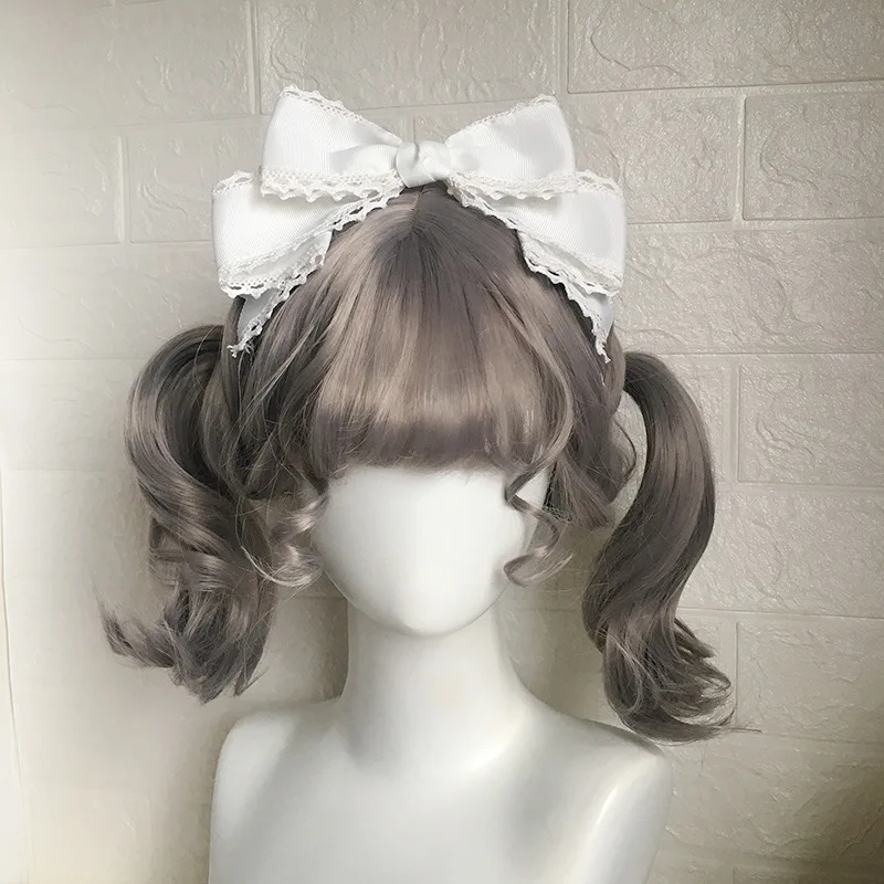 Große Schleife Kopfbedeckung Schwarz Haarschmuck Persönlichkeit Einfache Lolita Haarspange Damen Niedliche Haarspangen Blau Lolita Accessoires Mädchen – Detail 2