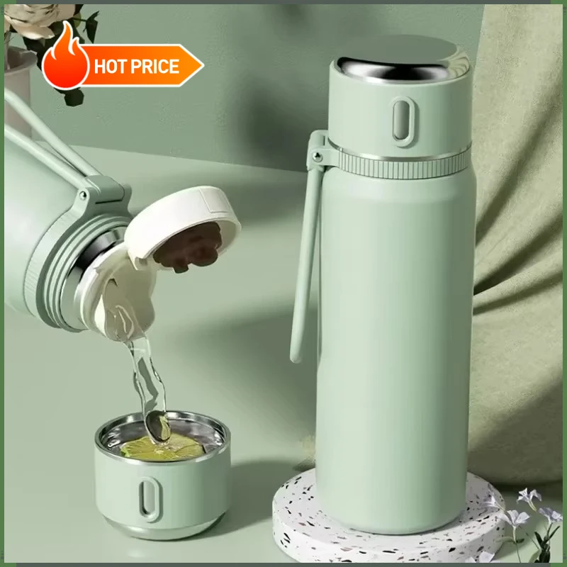 New 316 Stainless Steel Thermos Cup Food Grade Insulated Water Bottle Cute for Girls Kids Students School Portable Drink Mug