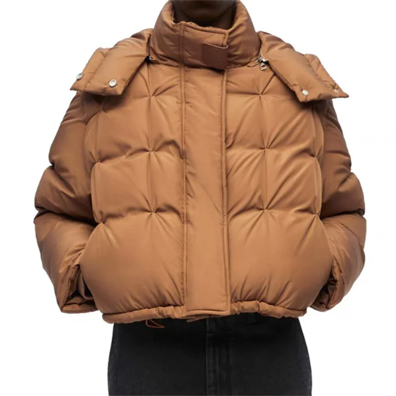 

Women's winter down jacket 2024 New High quality duck down filled warm thick jacket fashion slim hooded Puffer coats down coats