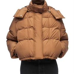 Women's winter down jacket 2024 New High quality duck down filled warm thick jacket fashion slim hooded Puffer coats down coats