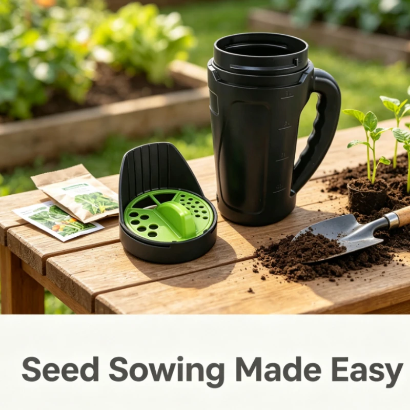Spreader Handheld Fertilizer Dispenser Adjustable Flow Lawn Care Tool For Grass Seed Salt Snow Melting