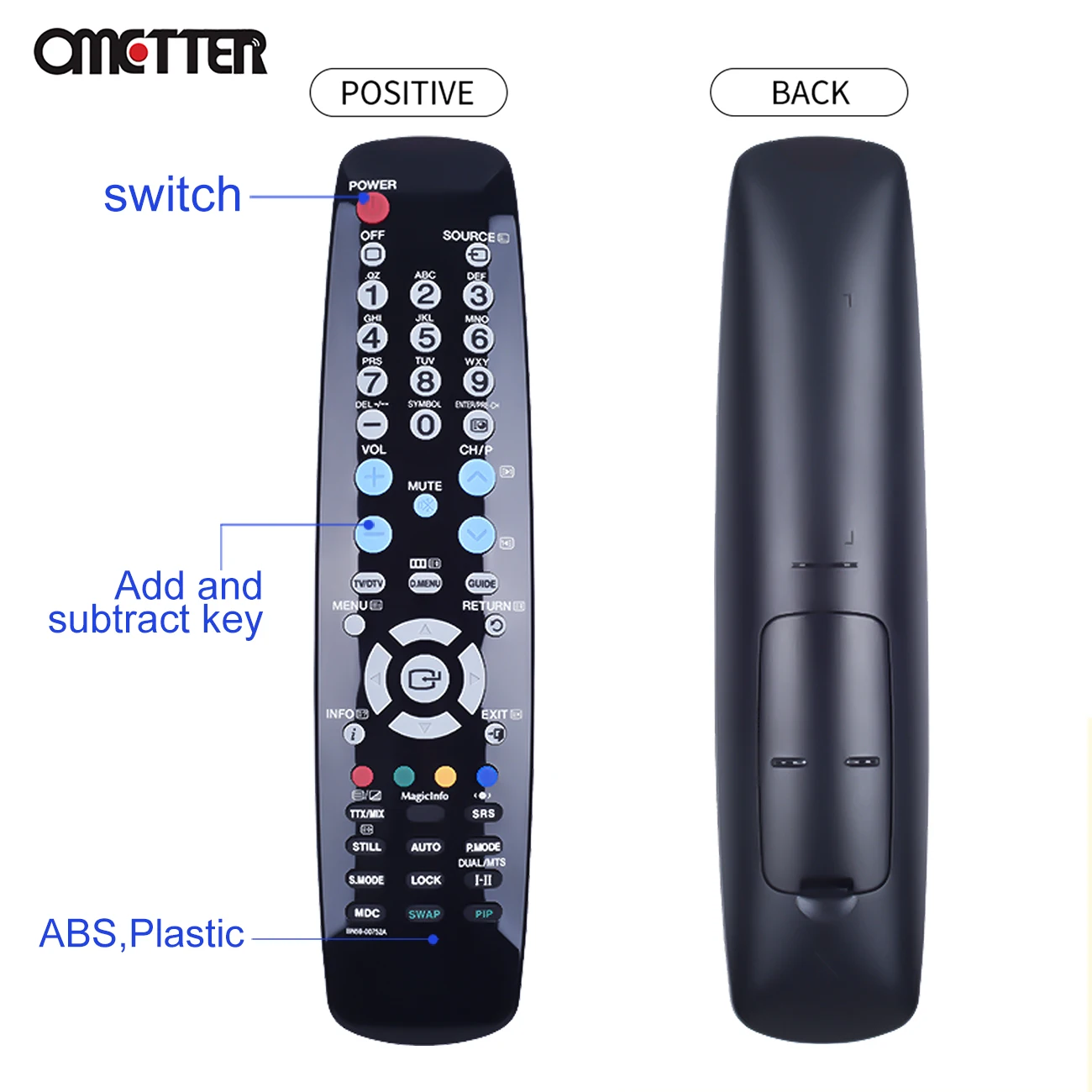 Per Samsung LCD HDTV TV Remote Control DE40A BN59-00752A 153S 320MP 400MPN 400FP-2 460FP-2 320MX 320MP-2 LH40MGPLBFZA