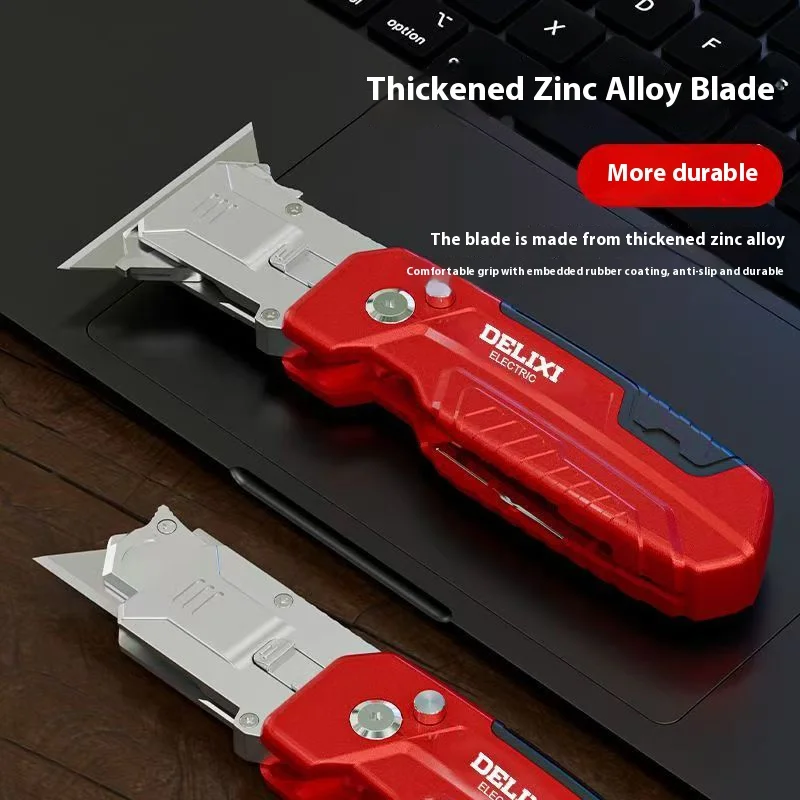 Łopatka użytkowa Składana, dwufunkcyjna ściągacz izolacji z kabli Wytrzymały, zagęszczony ściągacz izolacji z drutu Przenośny ręczny nóż uniwersalny