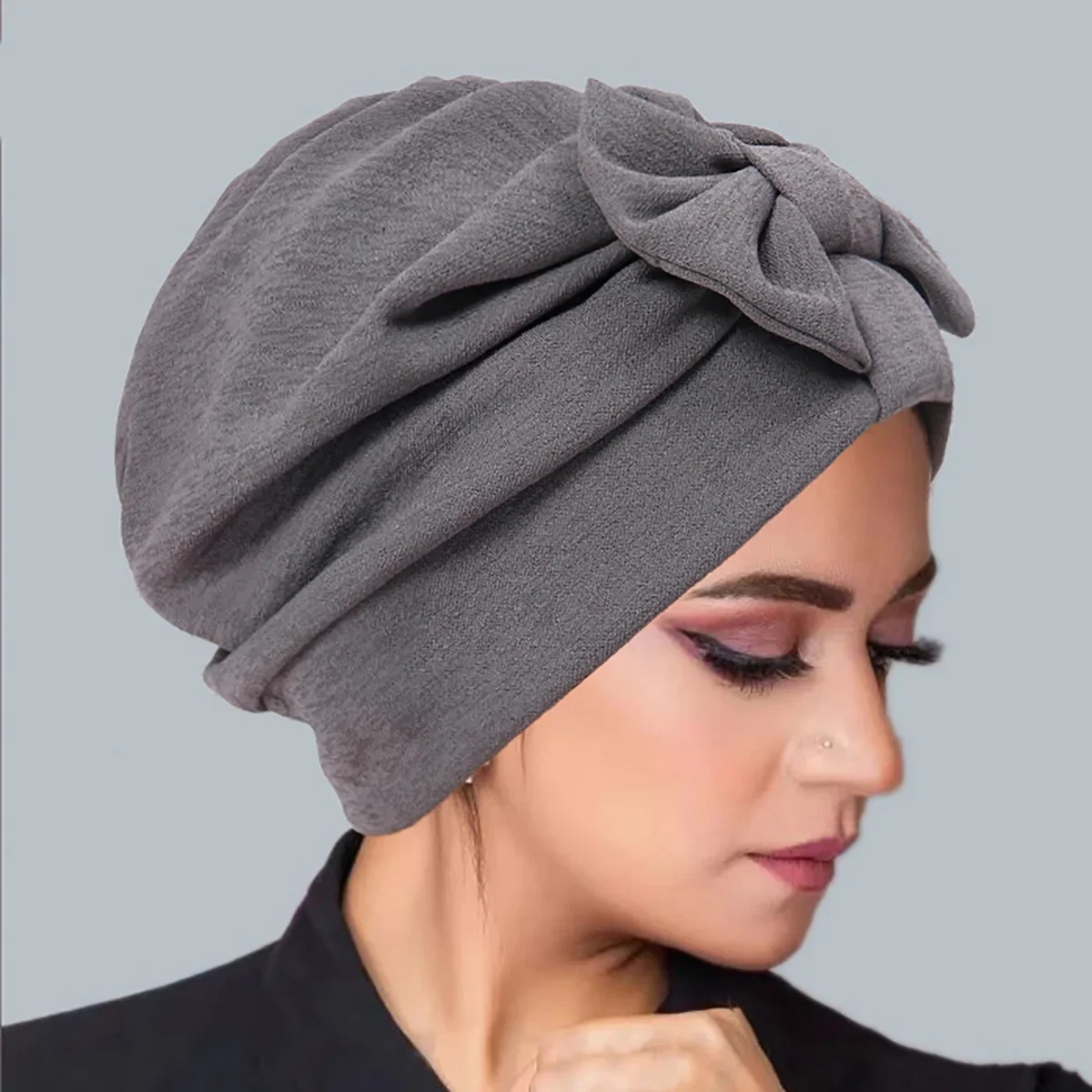 Bowknot Turban Chemo Caps for Women Muslim Hijab Beanies Hair Loss Bonnet Femme Musulman Head Wrap Indian Hat Turbante MujerNew