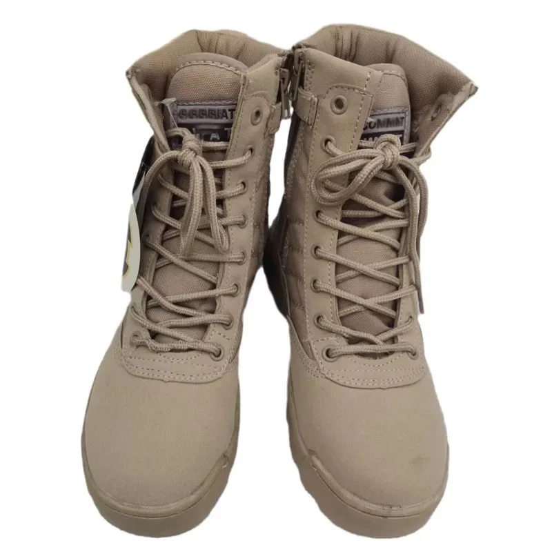 Fashion Black Tactical Breathable Boots Men Special Desert Combat Boots Outdoor Hiking Boots Ankle Shoes Men Work Safty Shoes