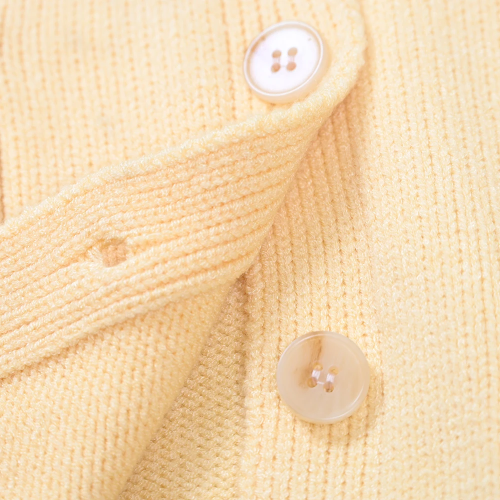 Nordic Sle Spring New Women's Stand Collar Button Casual oulder Insert Long Sve Knitted Open Cardigan Sweater