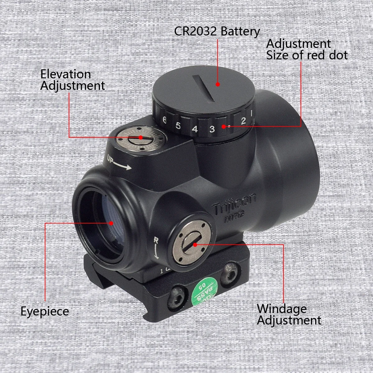 Imagem -03 - Tactical Trijicon Rmr Mro Holográfico Red Dot Sight Scope 1913 Riser Mount Riflescope de Caça Rifle Iluminado Engrenagem Ar15