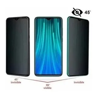 Película de Vidro 3D Privacidade Anti Spy Para Xiaomi Note 7/8/9s/9 pro/10/9A/9C/9T/Poco M3/F3