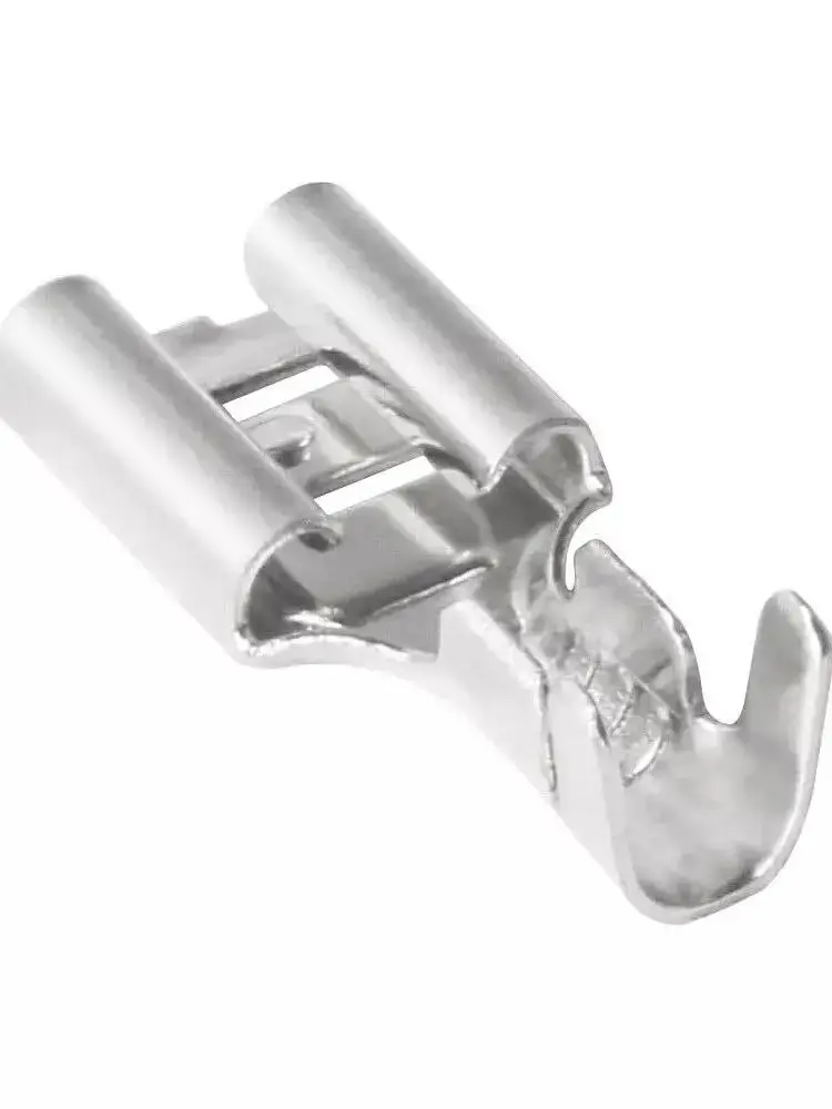 10/50/100 pièces 6.3mm bornes à sertir d'épissure rapide Non isolées connecteur de fil de pelle femelle