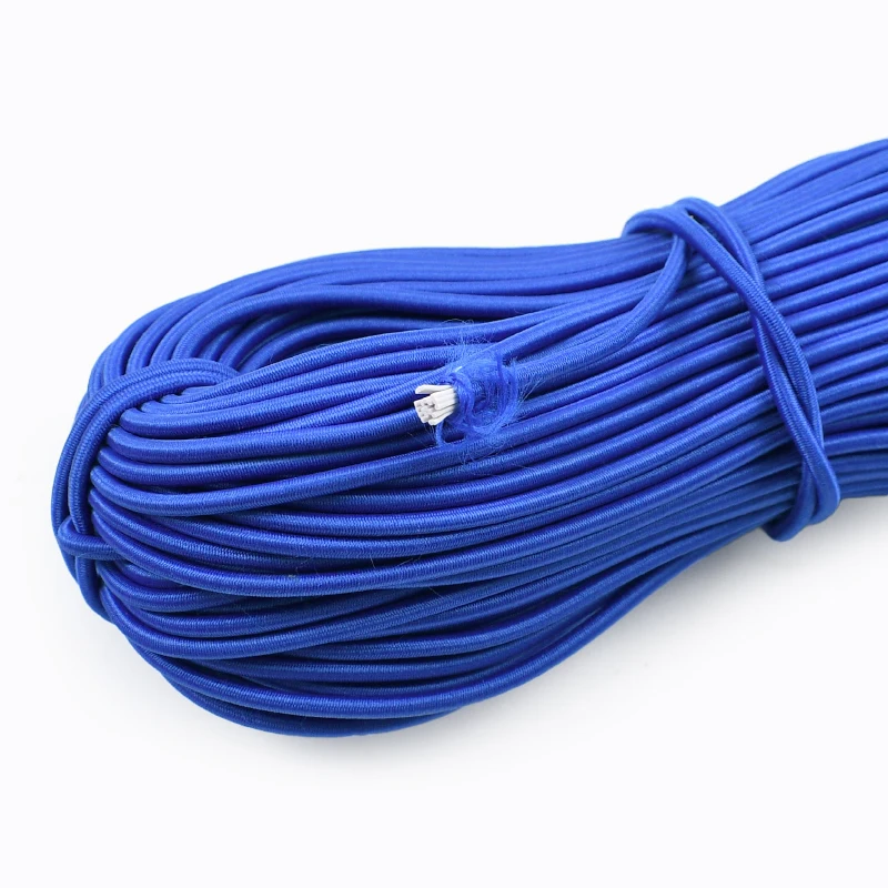 10/20/30 Meter 3mm Buntes Elastisches Band für Haarbänder, Masken, Gummibänder, Hüte, Schnürsenkel, Kordeln, Gummiseile, Nähzubehör