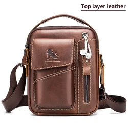 1pc Men's Leather Shoulder Bag, Casual Fashion Handbag, Multi-functional Trendy Crossbody Bag