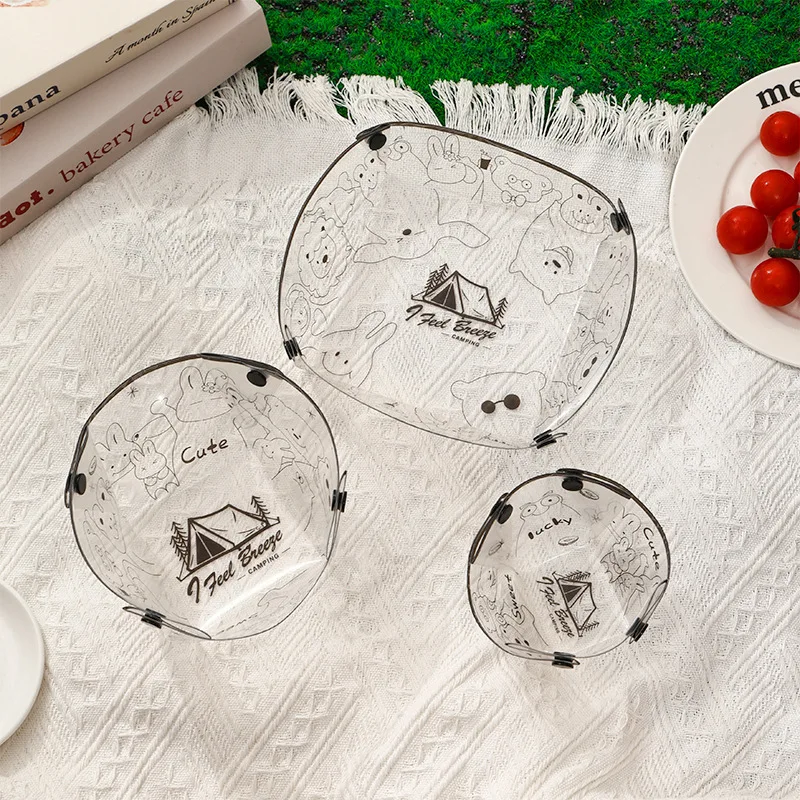 Легкая складная посуда для улицы, портативная миска, обеденная тарелка, воронка, чашка для воды, многофункциональная посуда для кемпинга, 3 шт.