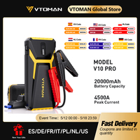 VTOMAN Power Bank 20000mAh Jump Starter Portable Charger Car Booster 4500A Auto Starting Device Emergency Car Battery Starter