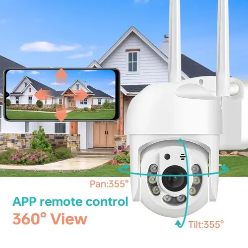 Imagen 2 del producto 1080P HD Yi iot APP impermeable 2,4G WiFi red cámara PTZ 360 videovigilancia inalámbrica cámara de seguridad WiFi al aire libre 2MP