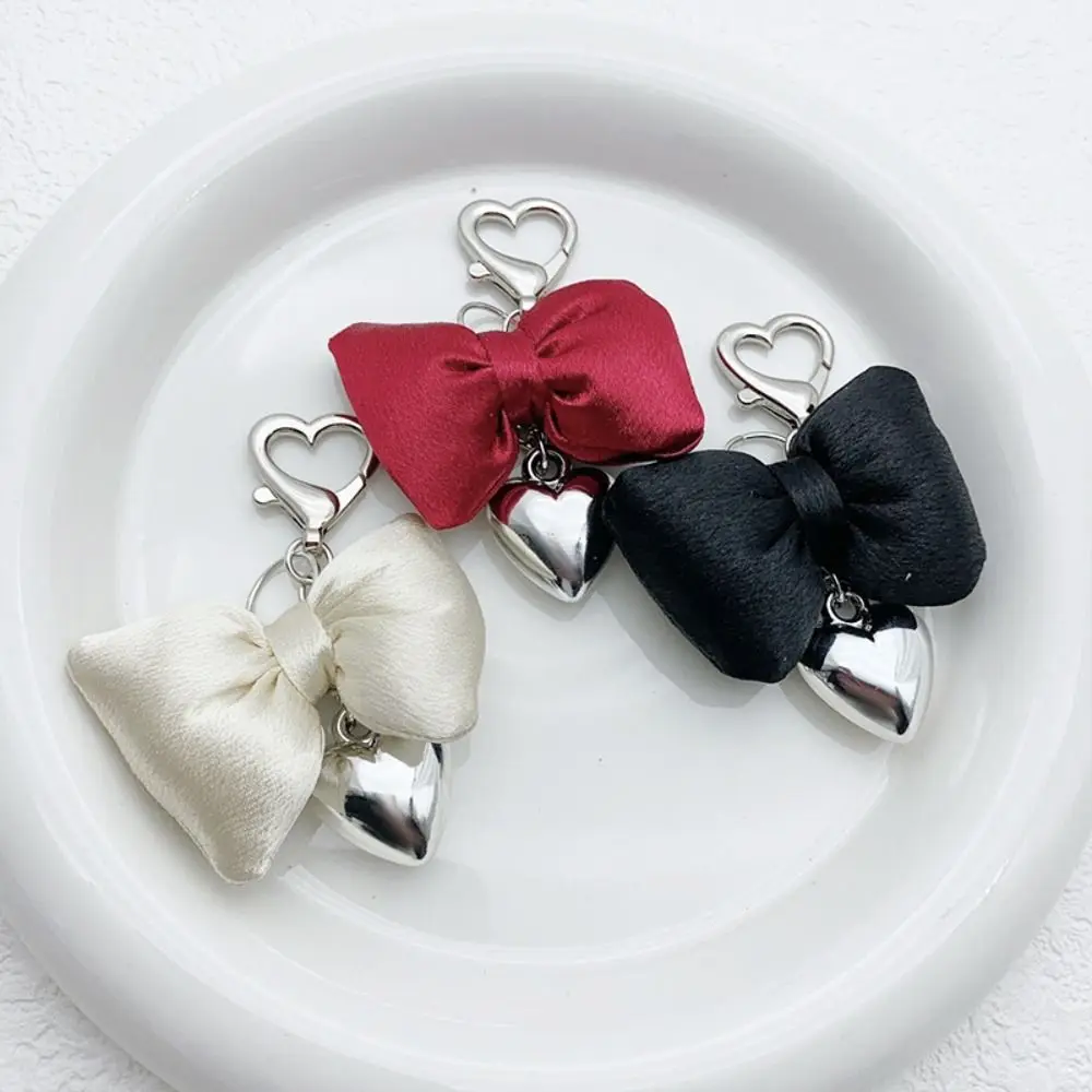 

Elegant Bowknot Bow Bag Pendant Cloth Keyring Balletcore Keychain Y2K Backpack Pendant Love Heart Phone Chain Women