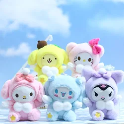 Anime Sanrio Kawaii Hello Kitty Kuromi melodia Cinnamoroll wisiorek pluszowa zabawka mała wisząca laleczka brelok lalka dziewczyny prezenty