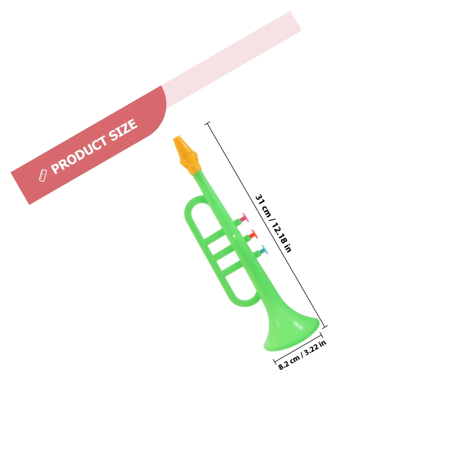 Accesorios de trompeta de simulación, Mini trompetas de plástico para fabricantes de ruido de fiesta, instrumentos musicales divertidos, bocinas de escenario portátiles compactas, 4 Uds.