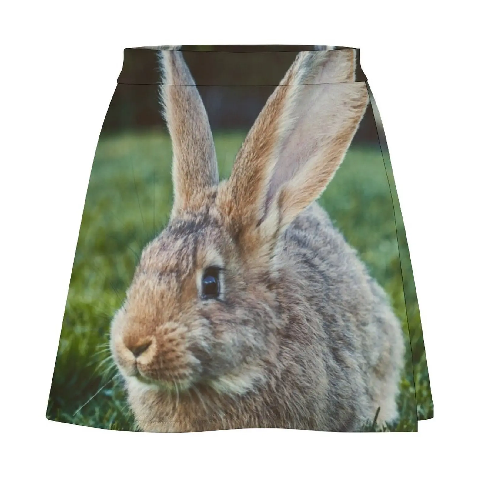 Flemish Giant Rabbit Mini Skirt Clothing mini skirts Short women′s skirts