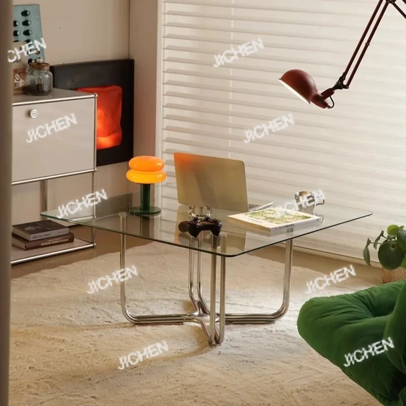 

Минималистичный уникальный журнальный столик, прозрачное стеклянное украшение, современный журнальный столик, роскошная мебель для гостиной, постмодернистская мебель