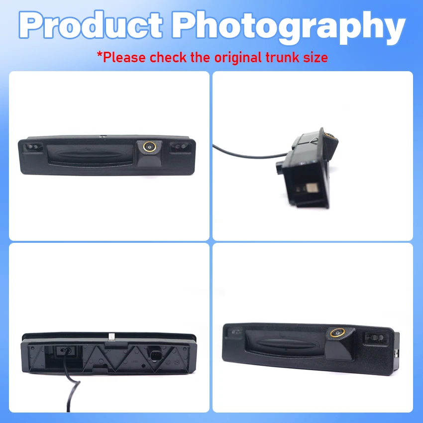 AHD Golden Lens For Ford C-max titanium 2015~2019 Fiesta MK8 Hatchback 2017~2023 Trunk Handle HD Reversing Camera Night Vision