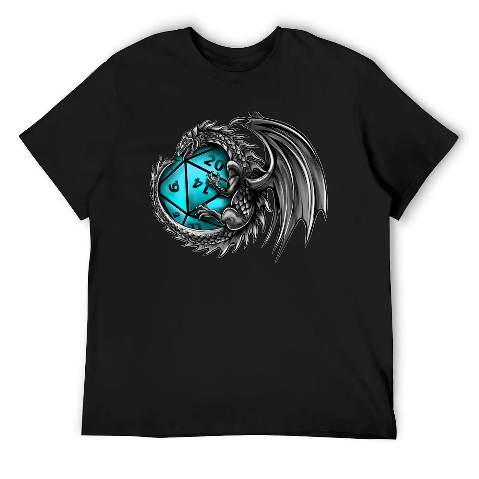 

Dragon's Horde Collection 3 - Dungeons and Dragons - Silver and Light Blue T-Shirt essential t shirt shirts graphic tee men