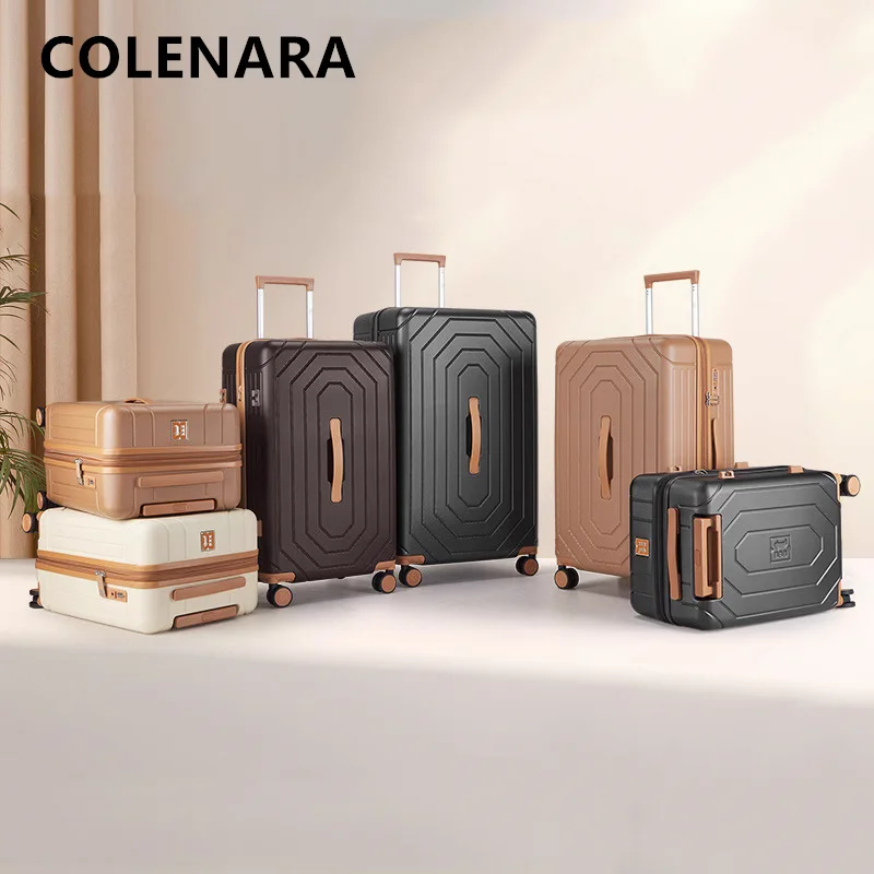 

Высококачественный чемодан COLENARA, 20 дюймов, АБС-пластик + ПК, посадочный бокс, 24 "28", женский чемодан на колесиках, универсальный чемодан на колесиках