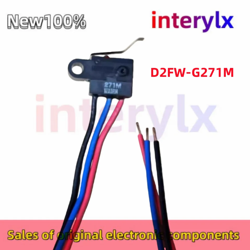 1Pcs/Lot original D2FW-G271M D2FW-G271 D2FWG271M waterproof dust and oil proof micro switch with bent rod limit switch
