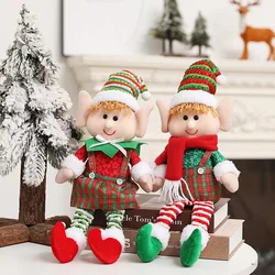 Large size Christmas plush leg elf doll ornaments for boys and girls elf dolls New Year home decorations Christmas tree hangings