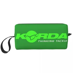 Korda-Sac à cosmétiques avec logo de pêche pour femme, grande capacité, étui de maquillage, rangement de beauté, sacs de toilette Kawaii, cadeau de poisson carpe, Suffolk