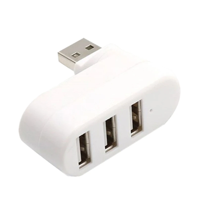 3 Port USB 2.0 Hub USB Port Splitter USB 2.0 Expander 90°-180° Degree Rotatable For PC Tablet Laptop Printer Camera